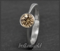 Preview: Brillant Ring 585 Gold, 0,84ct, champagner, Si1